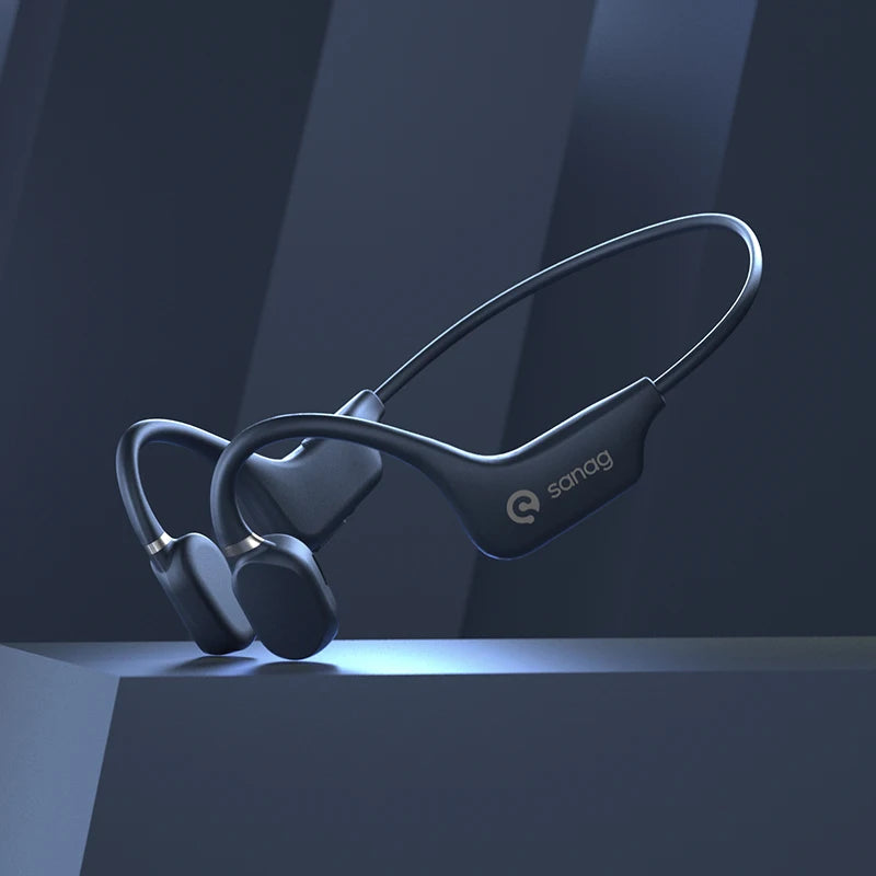Sanag A5X True Bone Conduction Headphones Wireless Sport Open Ear Bluetooth Earphones 3D Stereo Sound Flash-sale Choice Headset
