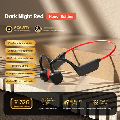 New Bone Conduction Headphones Wireless IPX8 Waterproof Swimming Sports Headset Bluetooth 5.4 With Mic For Exercise Fitness 2026