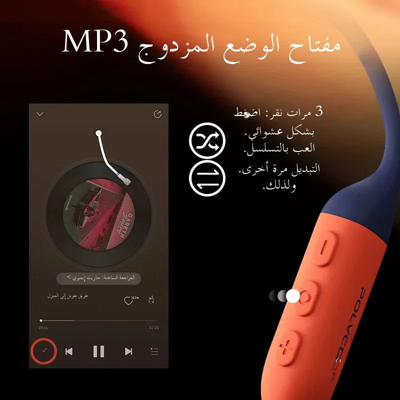 POLVCDG bone conduction swimming earphones IPX8 waterproof 32GB memory Bluetooth 5.4 silicone material 2025 new product x16