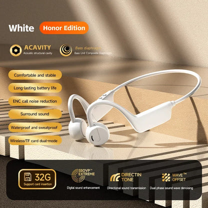 New Bone Conduction Headphones Wireless IPX8 Waterproof Swimming Sports Headset Bluetooth 5.4 With Mic For Exercise Fitness 2026