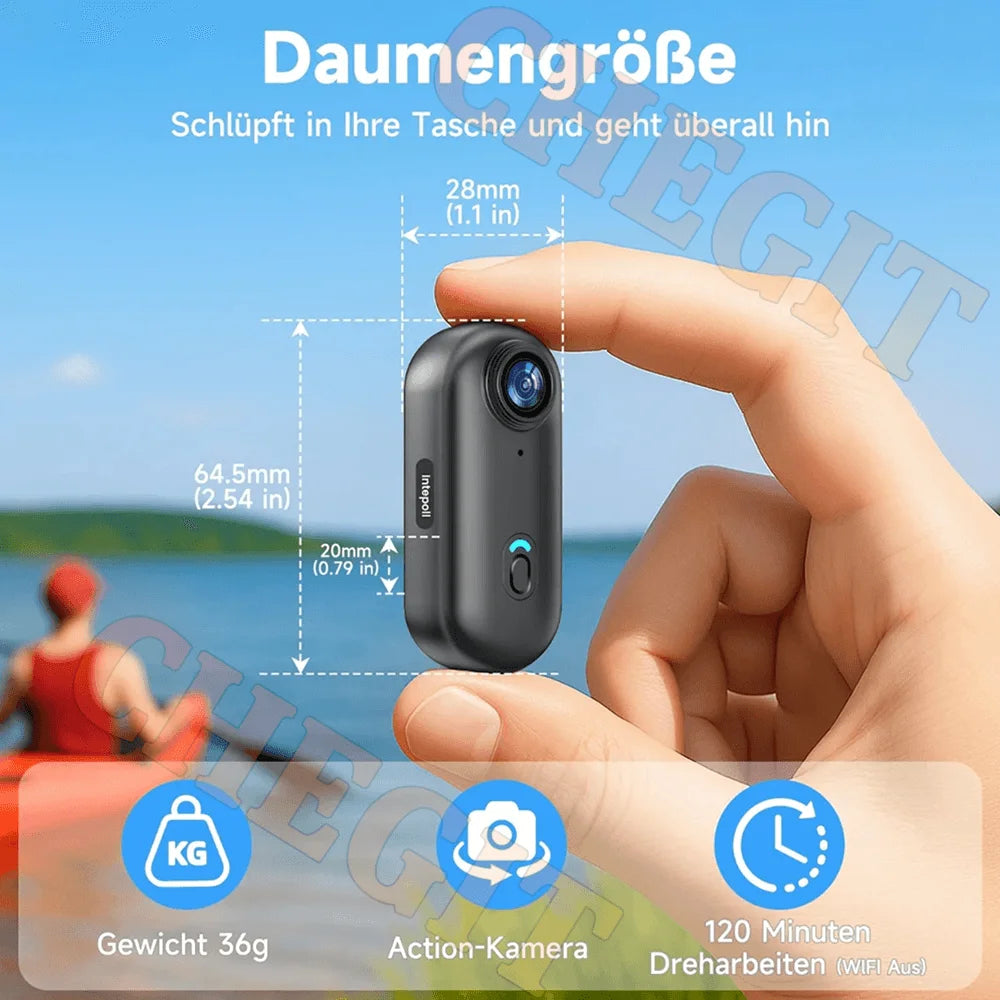 4K Motorcycle Mini Recorder Finger WIFI Action Camera Lightweight POV Motorcycle Road Sport Cam Bicycle Vlog Pet Body Camera