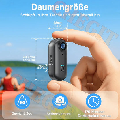 4K Motorcycle Mini Recorder Finger WIFI Action Camera Lightweight POV Motorcycle Road Sport Cam Bicycle Vlog Pet Body Camera