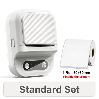 Support 12-57mm Width Mini Thermal Label Printer Self-adhesive Paper Portable Inkless Printer Bluetooth Sticker Tag Label Maker