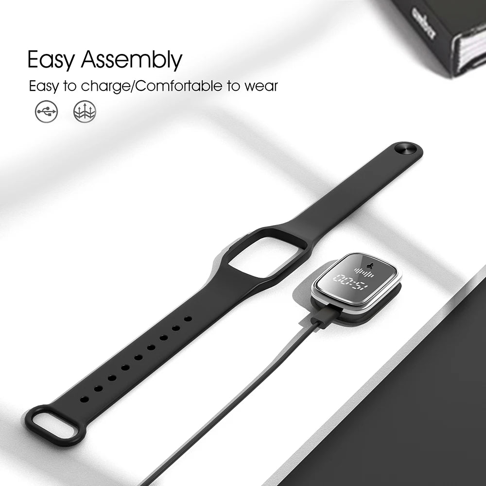 New Ultrasonic Mosquito Repellent Bracelet Summer Outdoor Anti-Mosquito Wristband with Time Display Watch
