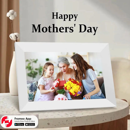 Frameo Digital Picture Frame 10.1 Inch 64GB Smart WiFi digital photo frame with 1280x800 IPS HD Touch Screen Wall Mountable
