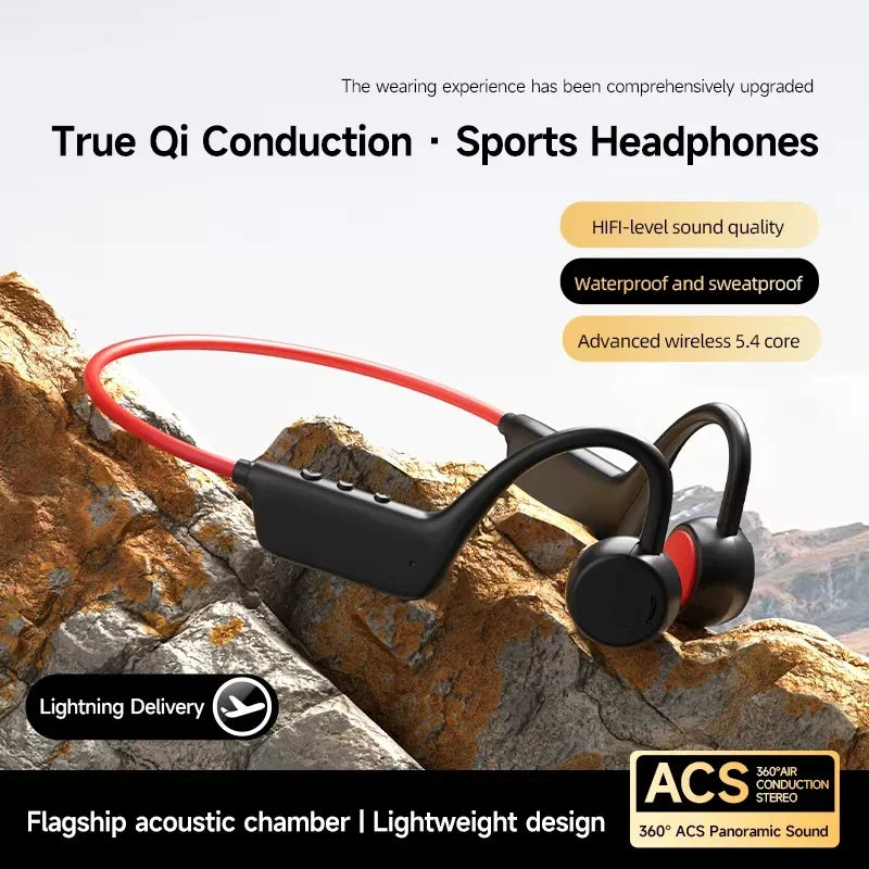 New Bone Conduction Headphones Wireless IPX8 Waterproof Swimming Sports Headset Bluetooth 5.4 With Mic For Exercise Fitness 2026