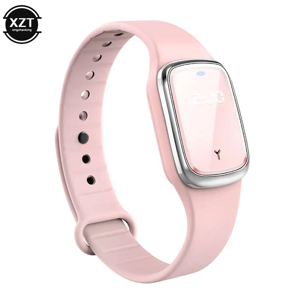 New Ultrasonic Mosquito Repellent Bracelet Summer Outdoor Anti-Mosquito Wristband with Time Display Watch