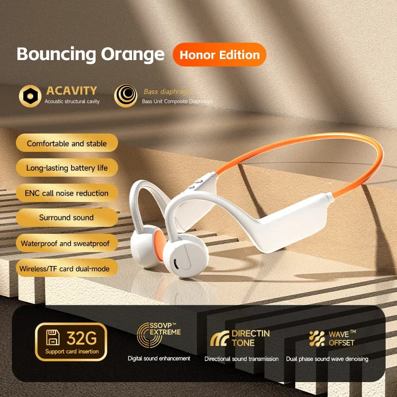 New Bone Conduction Headphones Wireless IPX8 Waterproof Swimming Sports Headset Bluetooth 5.4 With Mic For Exercise Fitness 2026