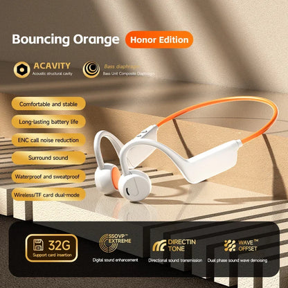 New Bone Conduction Headphones Wireless IPX8 Waterproof Swimming Sports Headset Bluetooth 5.4 With Mic For Exercise Fitness 2026