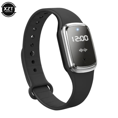 New Ultrasonic Mosquito Repellent Bracelet Summer Outdoor Anti-Mosquito Wristband with Time Display Watch