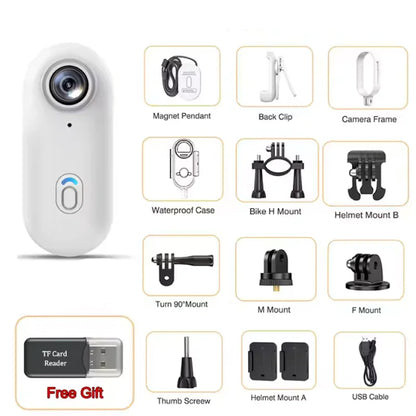 4K Outdoor Sports Camera 1080P Mini Camera In Helmet Motorcycle Bike Filming Waterproof  Bicycle Action Video Recording Body Cam