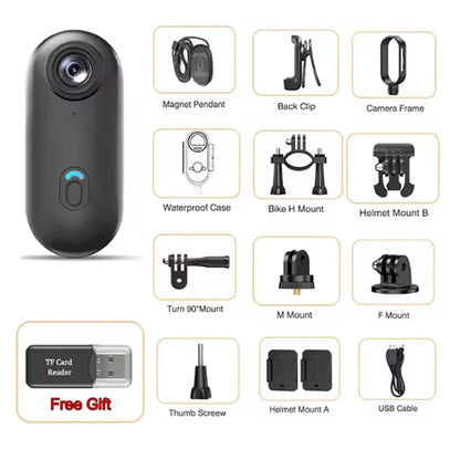 4K Outdoor Sports Camera 1080P Mini Camera In Helmet Motorcycle Bike Filming Waterproof  Bicycle Action Video Recording Body Cam