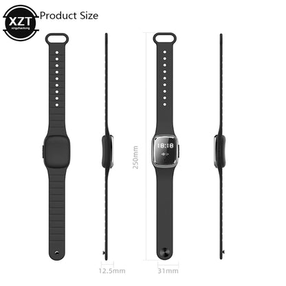 New Ultrasonic Mosquito Repellent Bracelet Summer Outdoor Anti-Mosquito Wristband with Time Display Watch