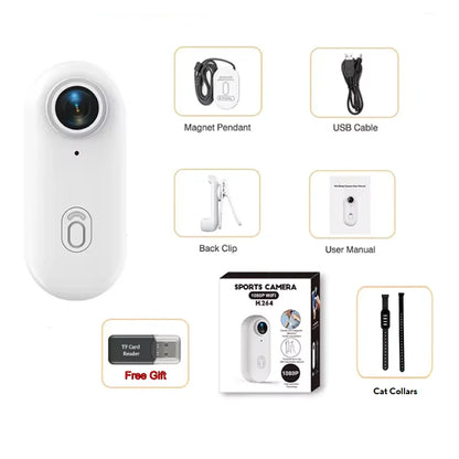 4K Outdoor Sports Camera 1080P Mini Camera In Helmet Motorcycle Bike Filming Waterproof  Bicycle Action Video Recording Body Cam