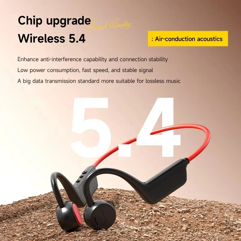 New Bone Conduction Headphones Wireless IPX8 Waterproof Swimming Sports Headset Bluetooth 5.4 With Mic For Exercise Fitness 2026