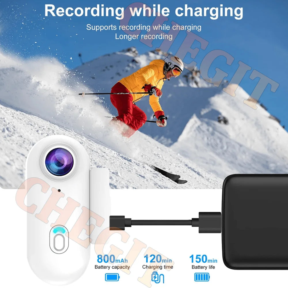 4K Motorcycle Mini Recorder Finger WIFI Action Camera Lightweight POV Motorcycle Road Sport Cam Bicycle Vlog Pet Body Camera