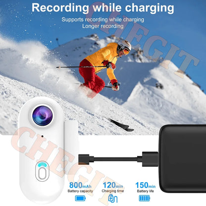 4K Motorcycle Mini Recorder Finger WIFI Action Camera Lightweight POV Motorcycle Road Sport Cam Bicycle Vlog Pet Body Camera