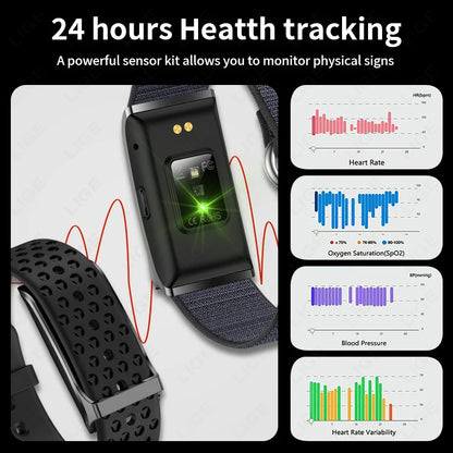 LIGE Smart Watch Heart Rate Blood Pressure Monitor Pedometer Sports Fitness Tracker Electronic Bracelet Men Women Smartwatch Man
