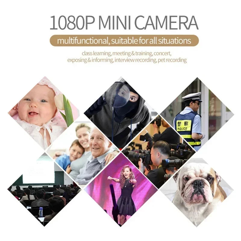 Lenovo Mini 1080P HD Camera 4K Portable Small Nanny Cam Video Voice Mini Dv Recorder Indoor Covert Security Camera Office Home