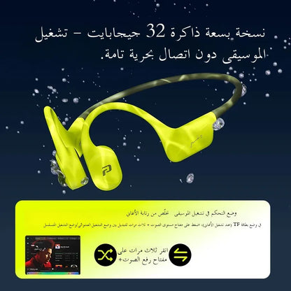 POLVCDG x34 Bone Conduction Swimming Earphones Silicone Head 32GB Memory IPX8 Waterproof 26g Sports Climbing Earphones