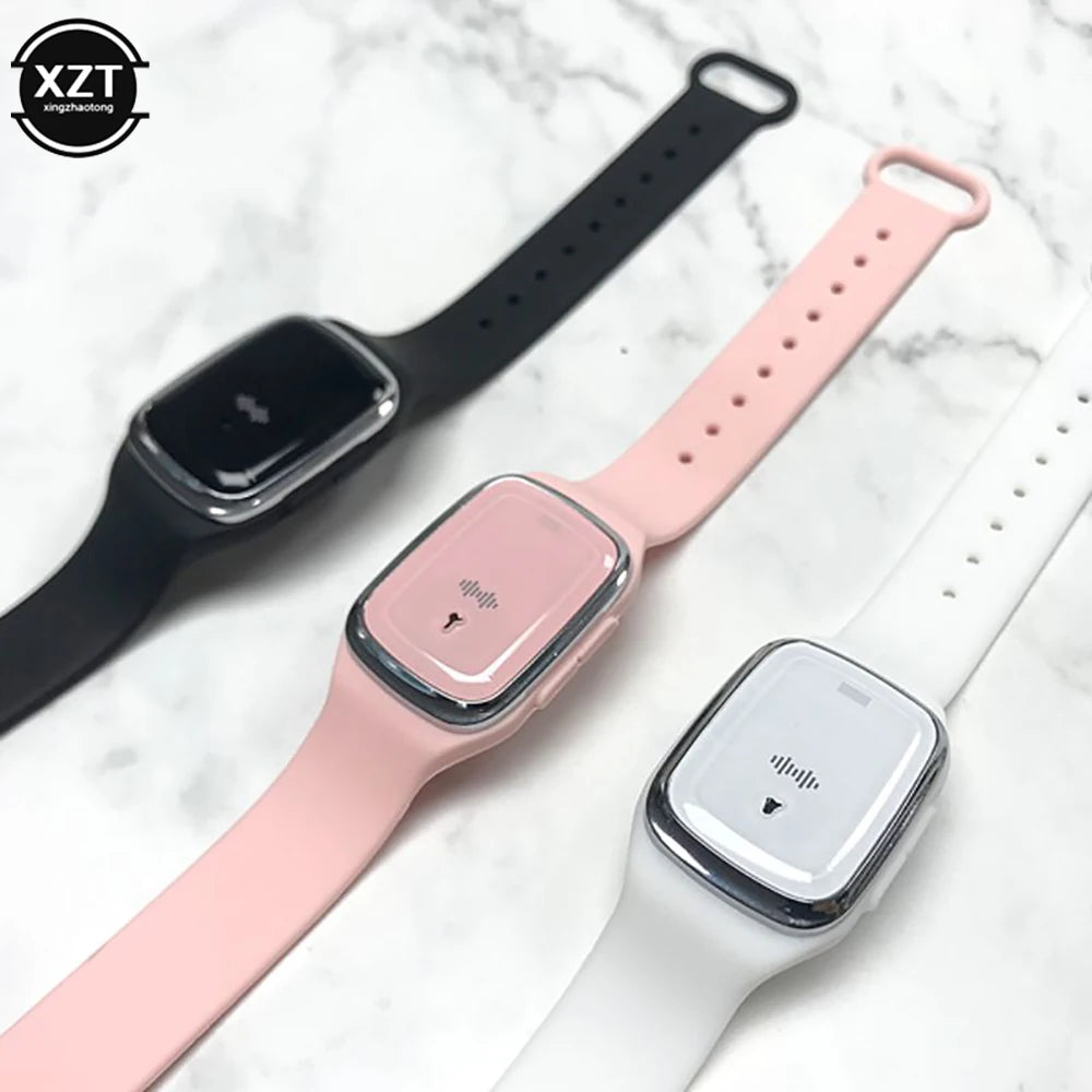 New Ultrasonic Mosquito Repellent Bracelet Summer Outdoor Anti-Mosquito Wristband with Time Display Watch