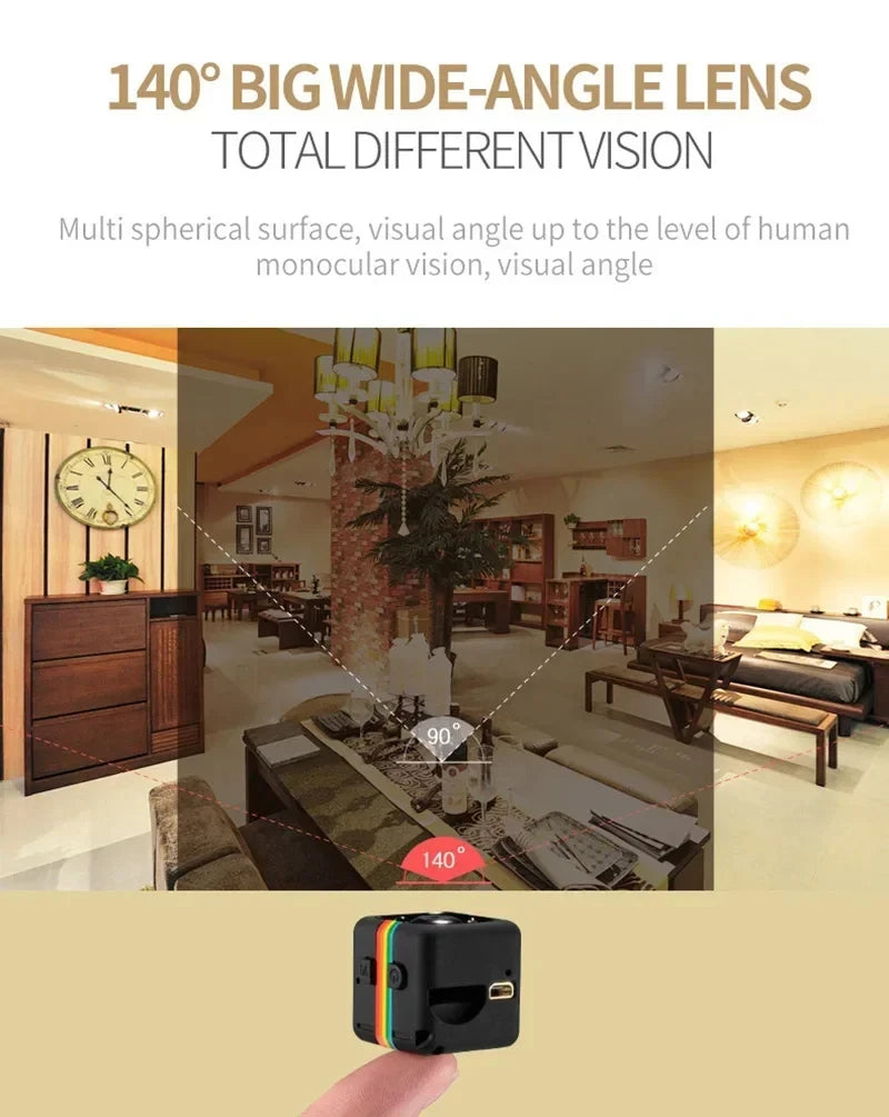 Lenovo Mini 1080P HD Camera 4K Portable Small Nanny Cam Video Voice Mini Dv Recorder Indoor Covert Security Camera Office Home